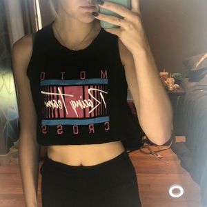Moto cross racing team cropped tank